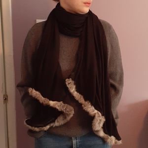 100% Real Rabbit Fur Scarf